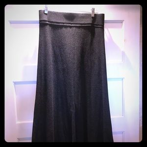 Cabi charcoal grey boho maxi skirt, size small